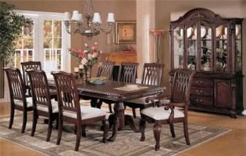 9 PC Lincoln Dining Set By Poundex